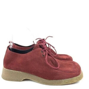 Aerosoles Oxfords Sz 6 Burnt Orange Suede Lace Up